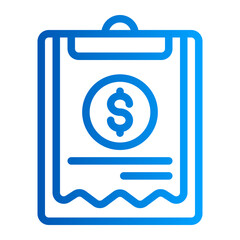 This is the Report icon from the Finance icon collection with an Gradient Outline style