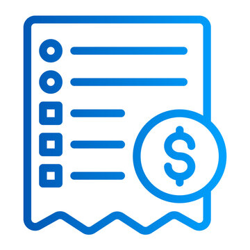 This is the Document icon from the Finance icon collection with an Gradient Outline style