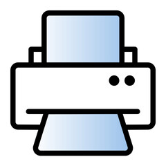 This is the Printer icon from the Finance icon collection with an Gradient Color Lineal style
