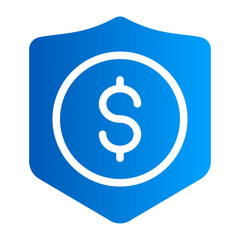 This is the Secure icon from the Finance icon collection with an Gradient Fill style