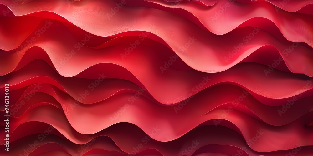 Poster vivid red waves in a modern and artistic abstract composition seamless background. concept abstract 