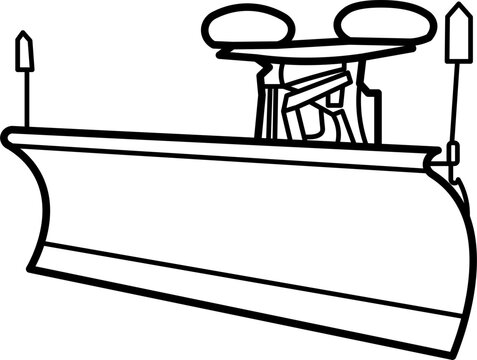 recommend clip art: Snow Plow Outline Vector Illustration