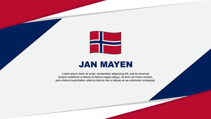 Jan Mayen Flag Abstract Background Design Template. Jan Mayen Independence Day Banner Cartoon Vector Illustration. Jan Mayen