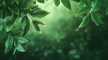 Natural green leaf background. Natural leaves green plants using as spring or summer background. Cover page greenery environment ecology wallpaper - obrazy, fototapety, plakaty