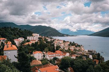 Naklejka na ściany i meble Herceg Novi coastline houses Montenegro