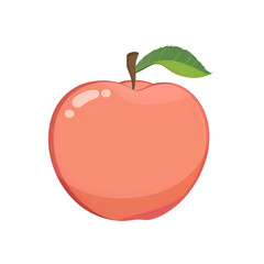 Icon illustration of an apple, isolated on transparent background