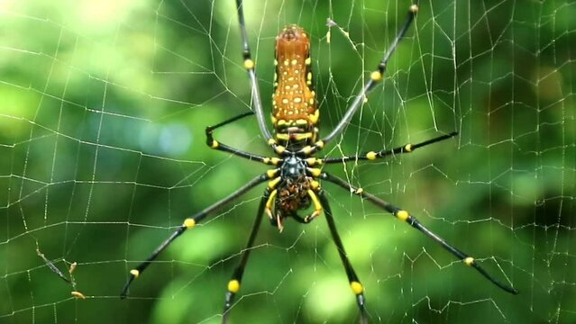 Very clever spiders catch prey using very strong webs