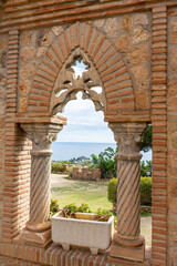 Castillo de Colomares is a monument built like fairytale castle, dedicated to Christopher Columbus. Banalmadena, Spain