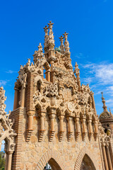 Fototapeta premium Castillo de Colomares is a monument built like fairytale castle, dedicated to Christopher Columbus. Banalmadena, Spain