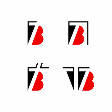 Modern simple set 7B logo design.