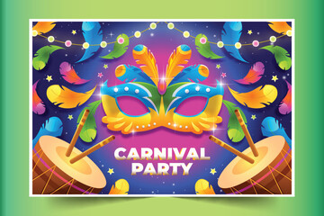 gradient carnival background design vector illustration