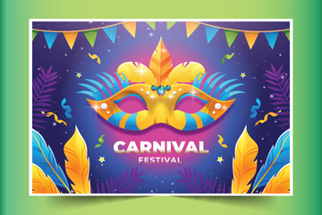 gradient carnival background design vector illustration