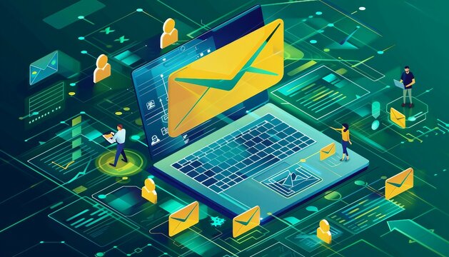 Email Marketing Campaign Management, email marketing campaign management with an image showing marketers designing email newsletters, AI