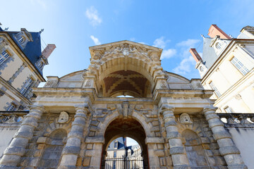 Baptistere gate in beautiful Medieval landmark - royal hunting castle Fontainbleau. - 746140032