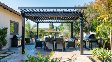 Fototapeta premium Design Your Outdoor Haven: Stylish Patio Furniture and Shade Solutions 