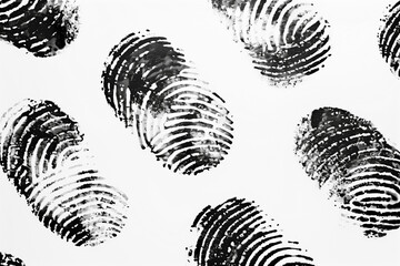 Fingerprints on white background. AI Generative