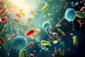 Adaptive Proliferating bacteria health. Mildew science. Generate Ai