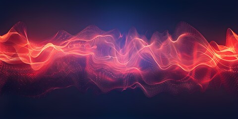 Obraz premium Seamless Studio Background with Abstract Soundwave Signal Showing Music Frequency. Concept Studio Photography, Soundwave Abstract, Music Frequency Display, Seamless Background