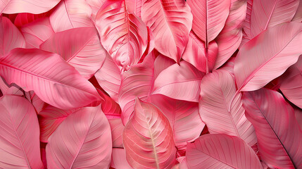 Closeup pink leaves texture background