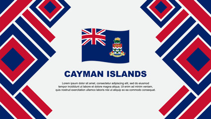 Cayman Islands Flag Abstract Background Design Template. Cayman Islands Independence Day Banner Wallpaper Vector Illustration. Cayman Islands
