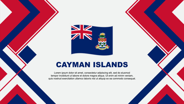 Cayman Islands Flag Abstract Background Design Template. Cayman Islands Independence Day Banner Wallpaper Vector Illustration. Cayman Islands Banner