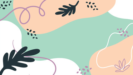 background with flowers and butterflies