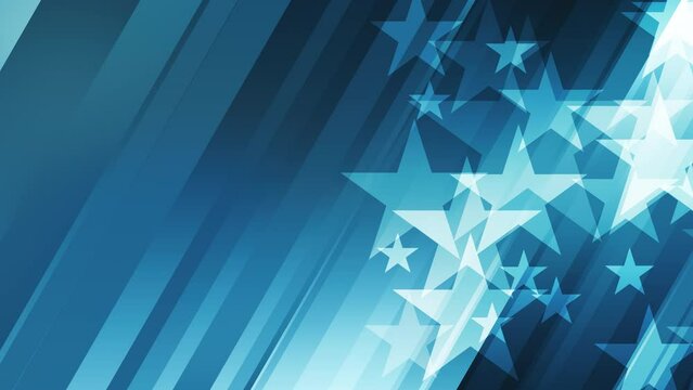 Star in green blue gradients with abstract rectangular shapes forming stylish pattern minimal and trendy backdrop for media display and inspiration
