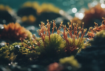 Background of sea plants bright and rich color - Powered by Adobe