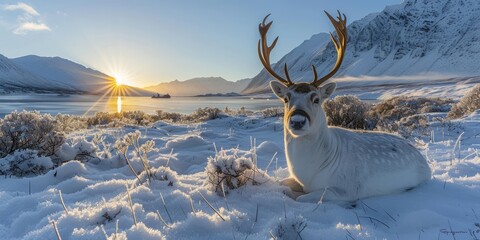 Landscape with reindeer