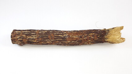 Licorice Root on White Background