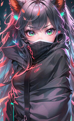 portrait of a person with a painted face