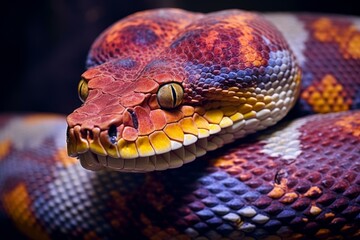 Fototapeta premium Slender Phyton snake. Animal beauty tropical. Generate Ai