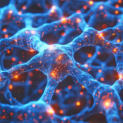 brain neural network, biology lab science, ai generated