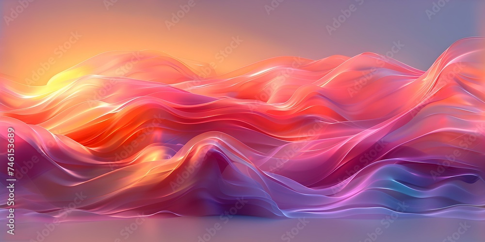 Poster soft gradient waves evoke motion energy and dynamic elegance in abstract design seamless background.