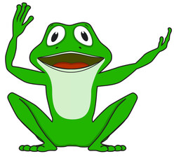 frog with a smile