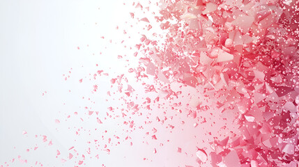 Fototapeta premium pink pattern on white background with place for text