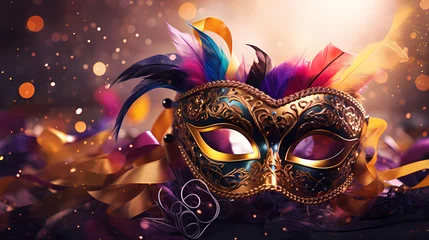 Foto op Canvas Carnival mask background, carnival mask © ma