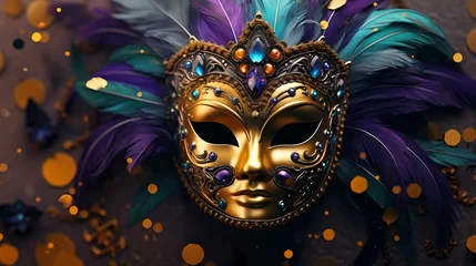 Gordijnen Carnival mask background, carnival mask © ma