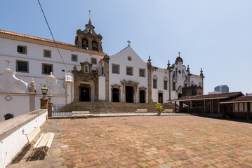 Front view of Saint Anthony convent located in the city downtown of Rio de Janeiro