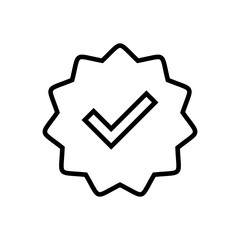 verified icon vector. verification check mark. approved icon
