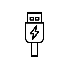 Usb icon vector. Flash disk icon vector