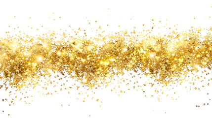 gold sparkles on white background