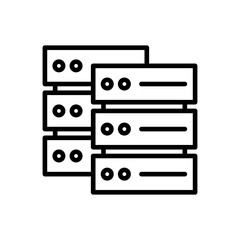 Database icon vector. database vector icon
