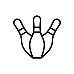 Bowling icon vector. bowling ball and pin icon. bowling pins