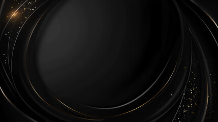 black wavy elegant background for business card or banner with space for text