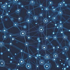 neural network, biology lab science, as seamless tile pattern, ai generated