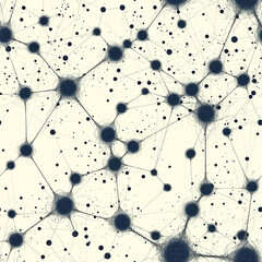 neural network, biology lab science, as seamless tile pattern, ai generated