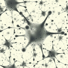Fototapeta premium neural network, biology lab science, as seamless tile pattern, ai generated