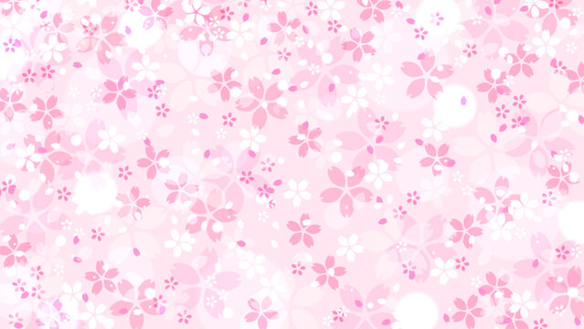 桜の花のパターン素材