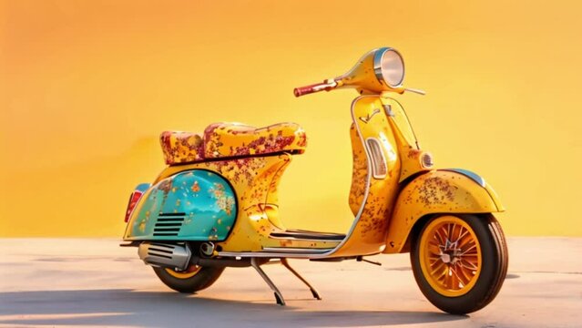 aesthetic classic motorbike Footage 4K